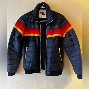 Aviator nation 5 stripe jacket navy